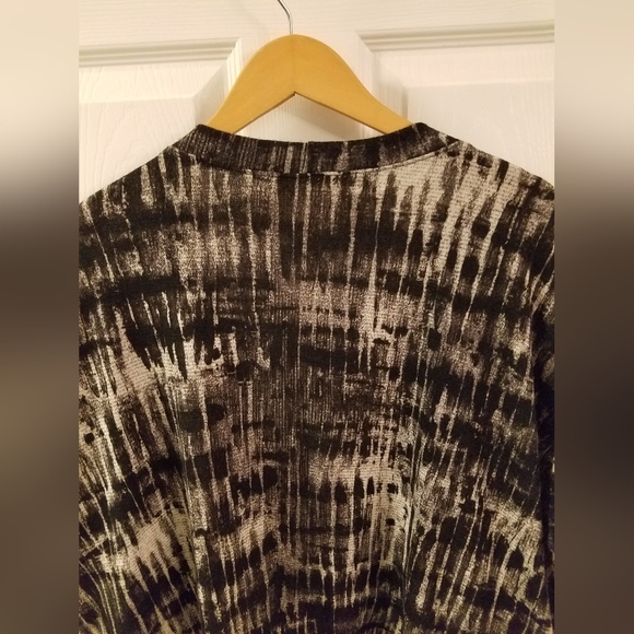 NWT Painted Threads Women's Open Cardigan 3/4 Dolman  Sleeves Black Gray Small - Picture 6 of 10